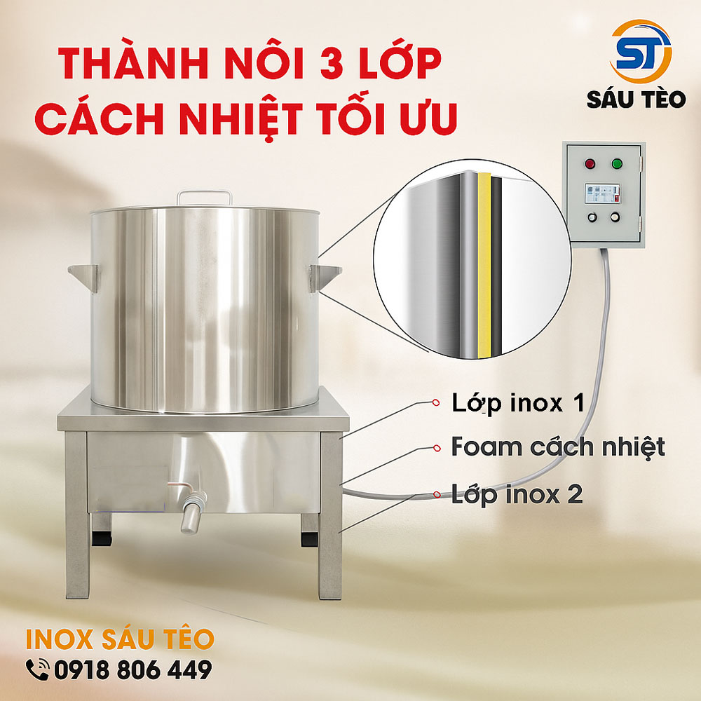 3 lop cach nhiet toi uu | Inox Sáu Tèo 3 lop cach nhiet toi uu | Inox Sáu Tèo