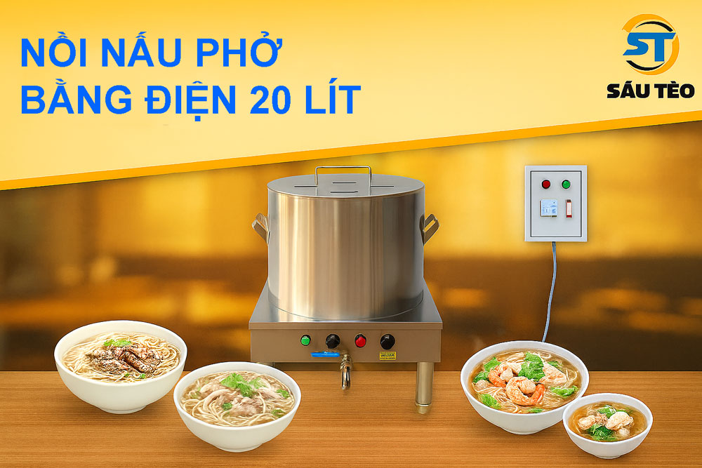 noi nau pho bang dien 20 lit 11 | Inox Sáu Tèo Nồi nấu phở 20 lít bằng điện