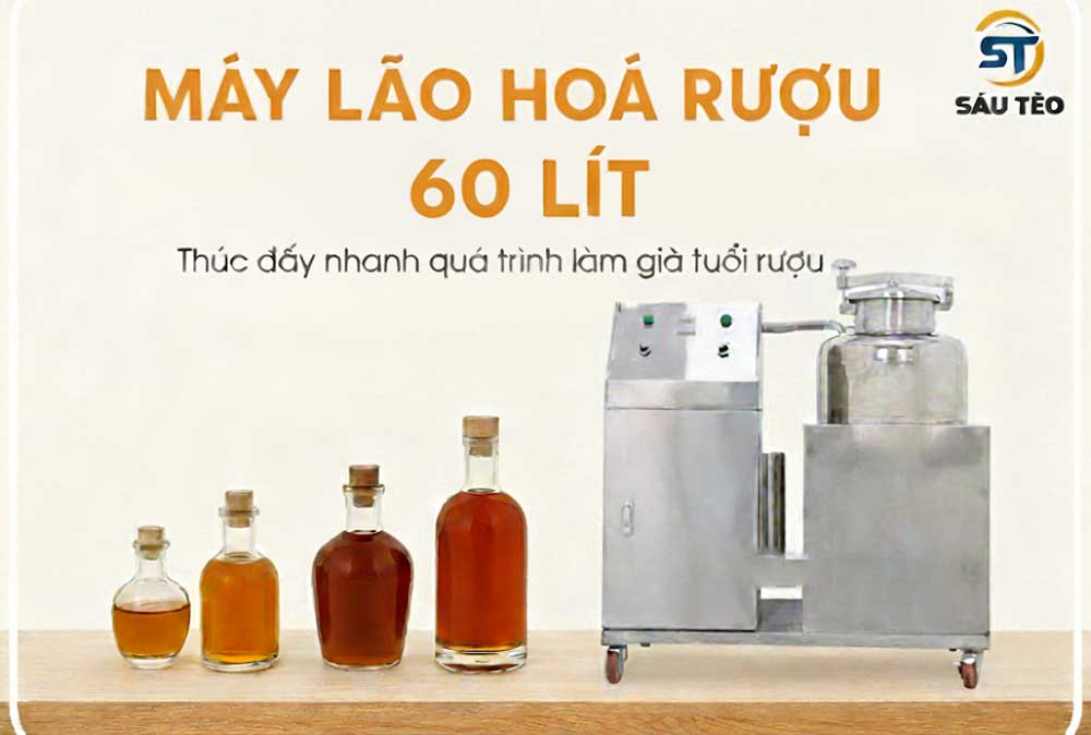 may lao hoa ruou 60 lit | Inox Sáu Tèo máy lão hoá rượu 60 lít